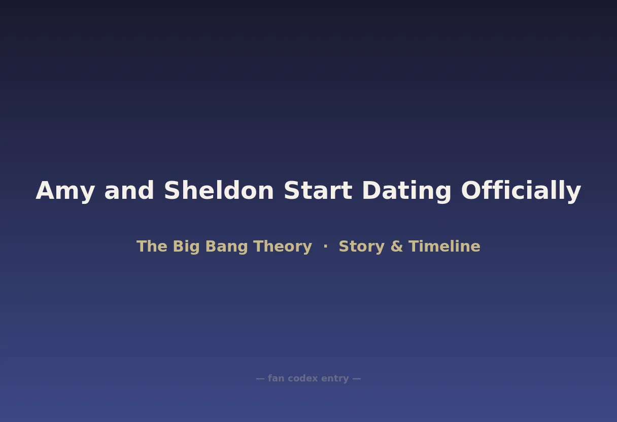 Amy and Sheldon Start Dating Officially
