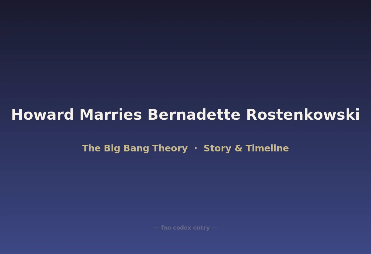 Howard Marries Bernadette Rostenkowski