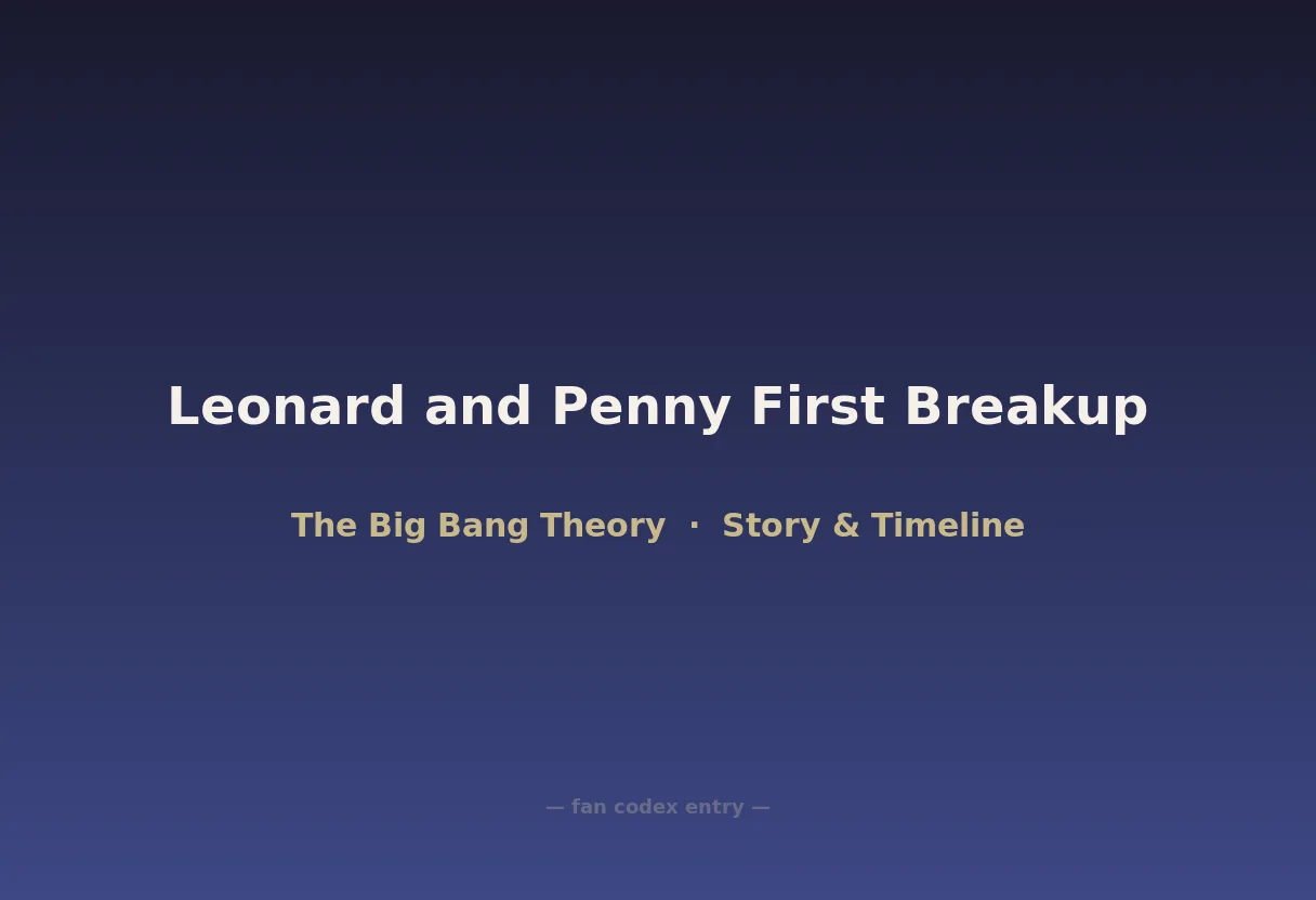 Leonard and Penny First Breakup