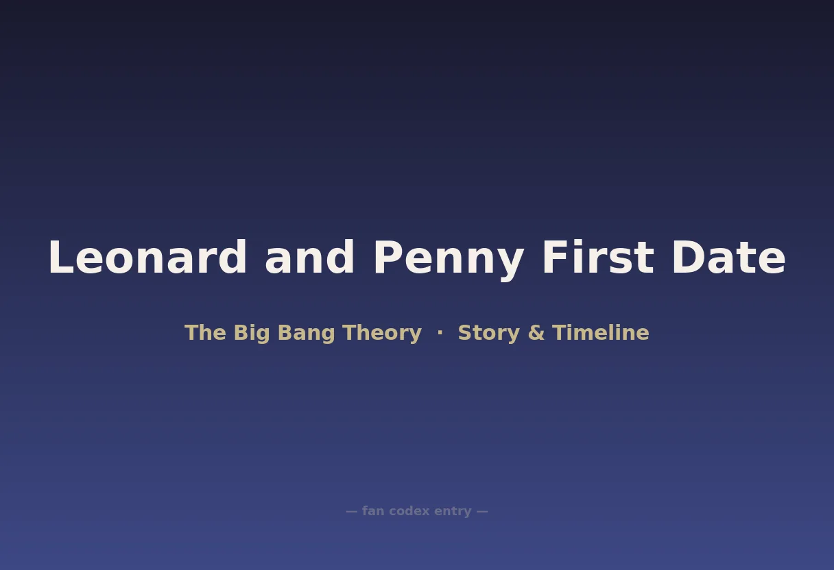 Leonard and Penny First Date