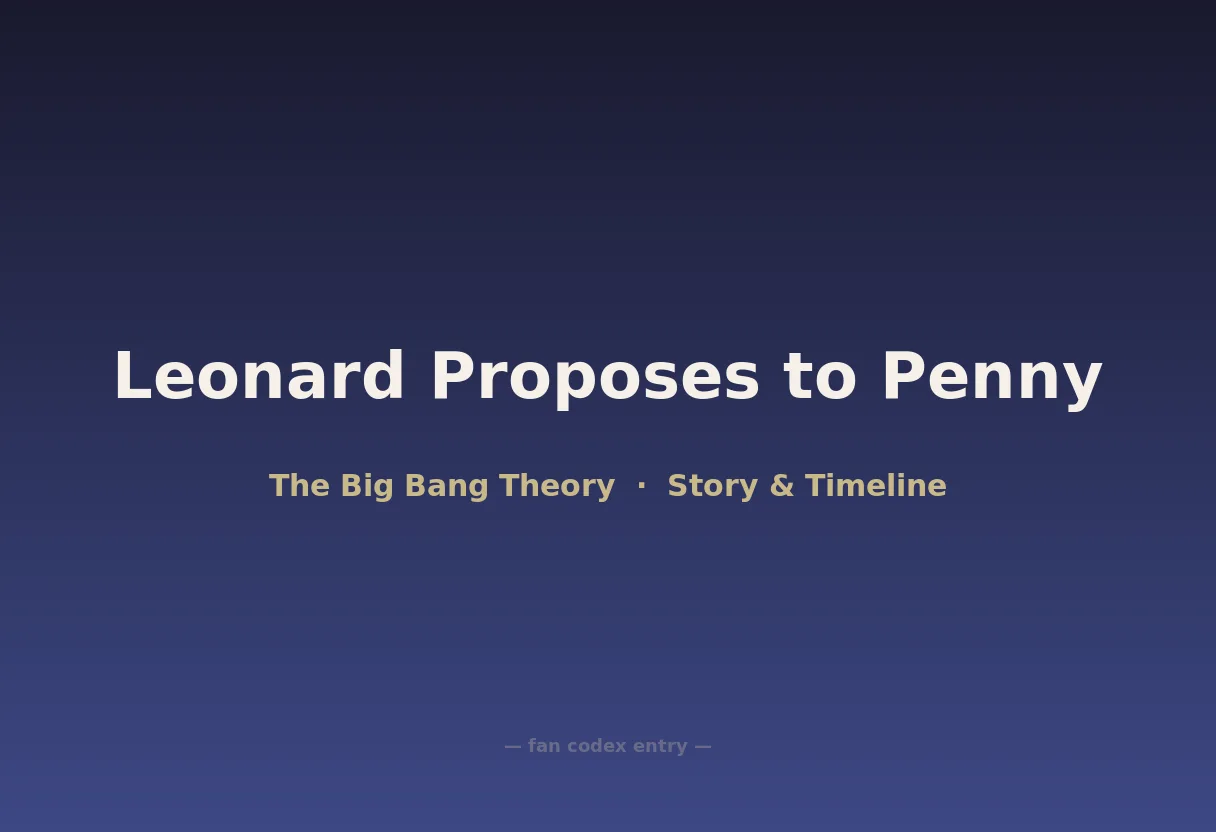 Leonard Proposes to Penny