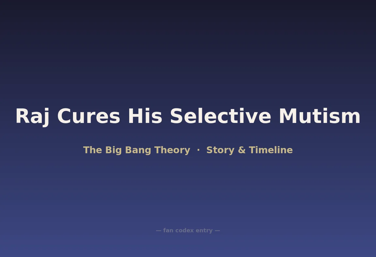 Raj Cures His Selective Mutism